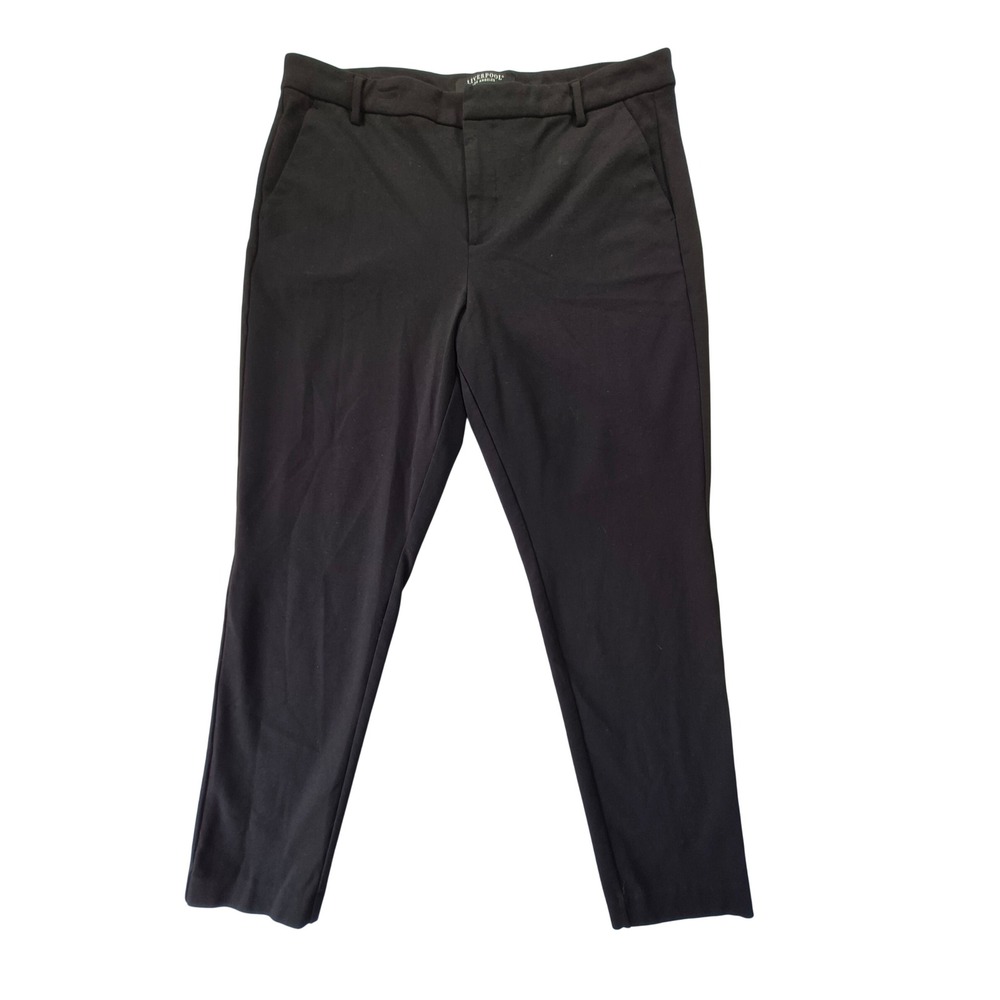 Liverpool Los Angeles Ponte Knit Pants Womens 16 Tall Black Slim Tapered 33